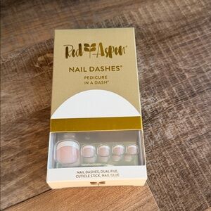 Red Aspen Nail Dashes - French Pedi Press-On Nails
